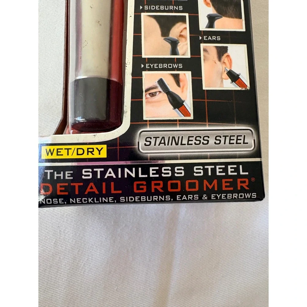 Professional MANGroomer Stainless Steel Detail Groomer Wet Dry 3 Attachments